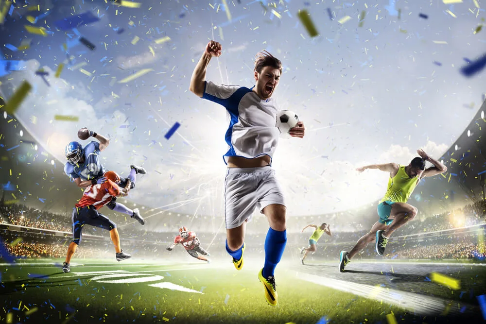 Ilustrasi layar pertandingan olahraga dan statistik pertandingan