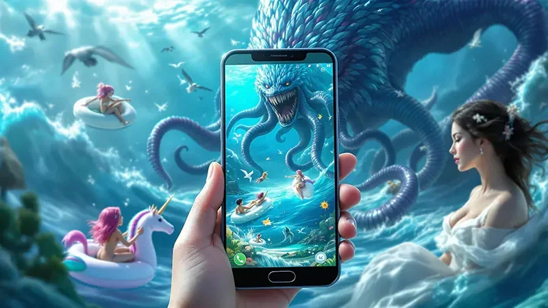 Meriam dan target bergerak dalam arena tembak ikan mobile